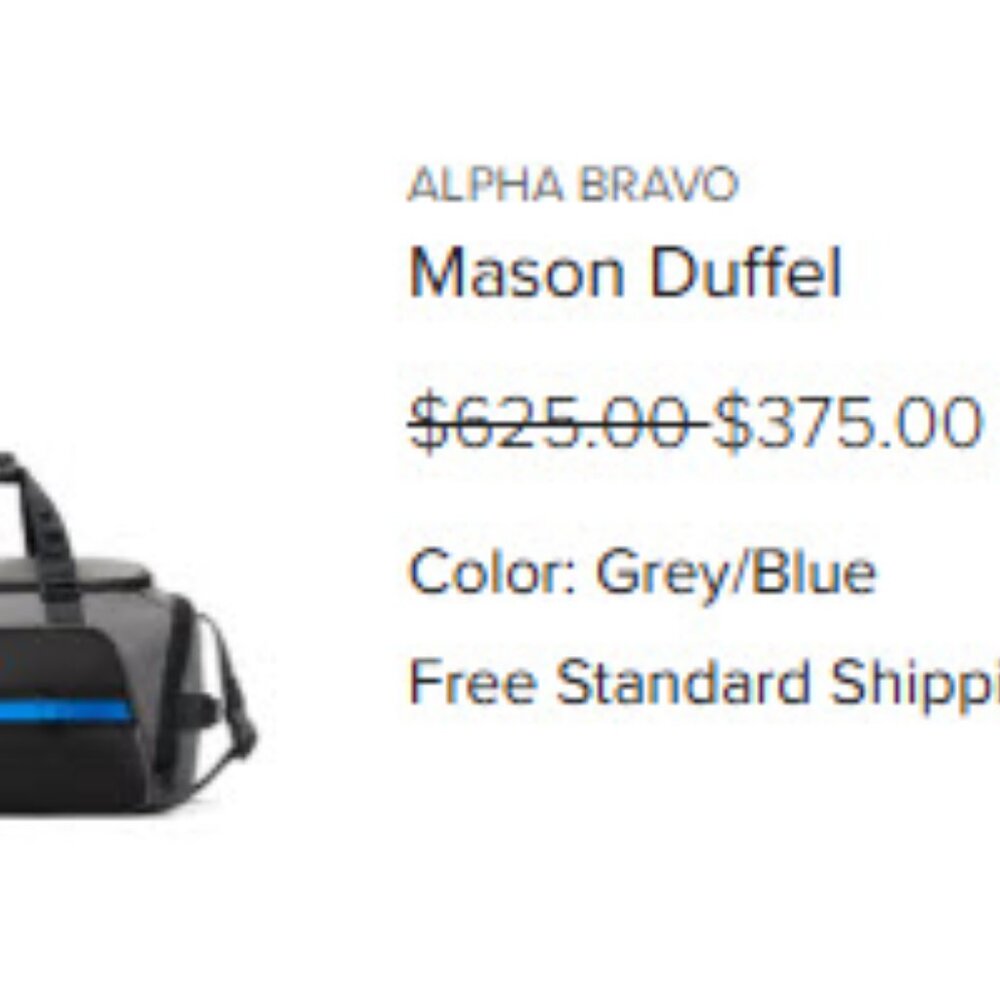 TUMI - Alpha Bravo Mason Duffel - Medium Travel Duffel Bag - NEW! - Picture 2 of 15